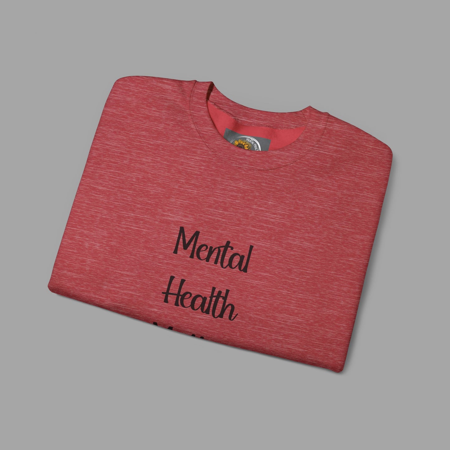 Mental Health is Health -Show Support with Green Awareness Ribbon Design- Unisex Crewneck Sweatshirt™