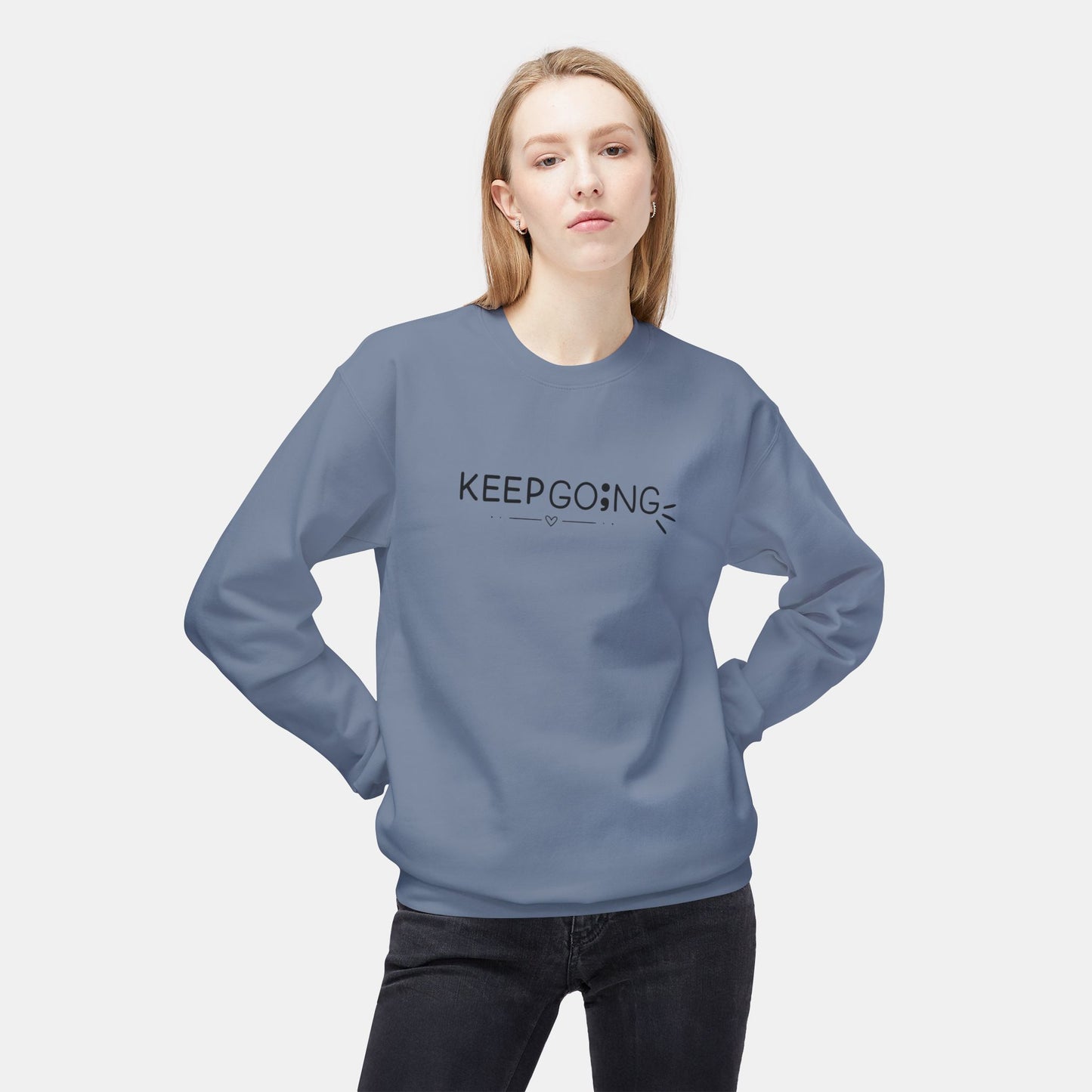 100 Reasons To Stay Alive -Keep Going;-Suicide Awareness Prevention-Unisex Midweight Crewneck Sweatshirt