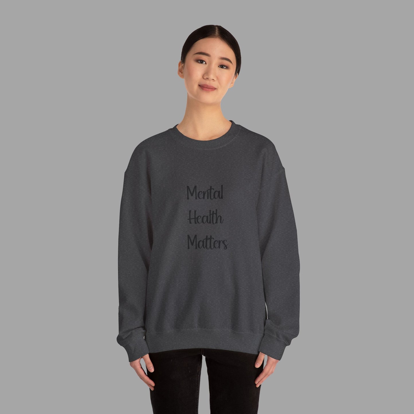 Mental Health is Health -Show Support with Green Awareness Ribbon Design- Unisex Crewneck Sweatshirt™