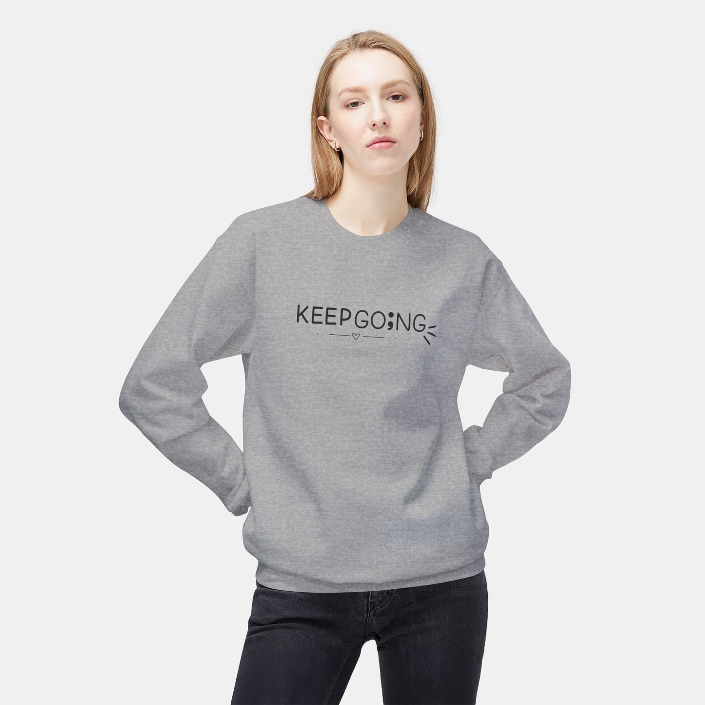 100 Reasons To Stay Alive -Keep Going;-Suicide Awareness Prevention-Unisex Midweight Crewneck Sweatshirt