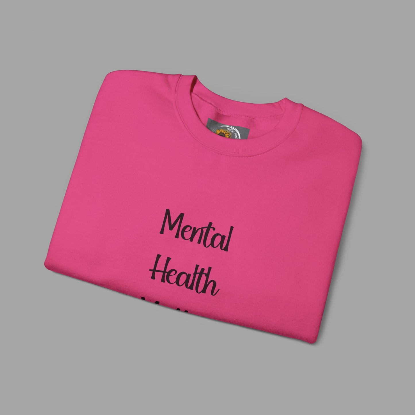 Mental Health is Health -Show Support with Green Awareness Ribbon Design- Unisex Crewneck Sweatshirt™