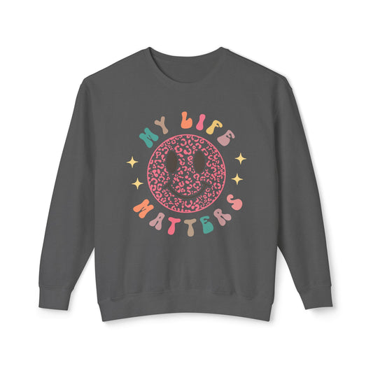 Retro Smiley Face My Life Matters Sweatshirt