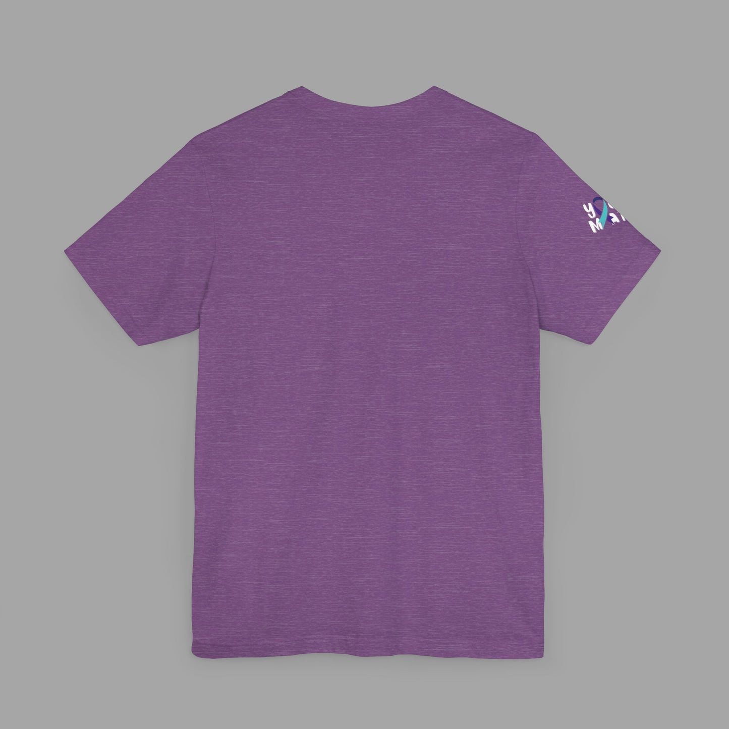 September Suicide Prevention Awareness Month T-Shirt - Purple Semi-Colon, Teal Butterfly, You Matter Sleeve design- Unisex Short Sleeve Tee