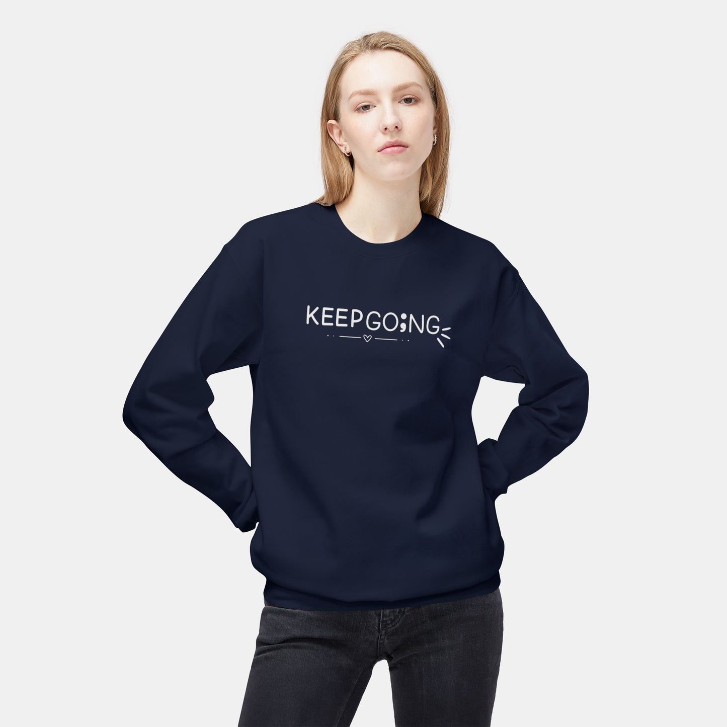 100 Reasons To Stay Alive -Keep Going;-Suicide Awareness Prevention-Unisex Midweight Crewneck Sweatshirt