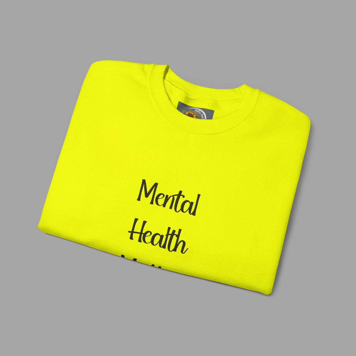 Mental Health is Health -Show Support with Green Awareness Ribbon Design- Unisex Crewneck Sweatshirt™